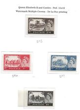 GB  (4004) QE11 X 1959 SG595-598 CASTLES 2nd DE-LA-RUE PRINTING SET OF 4 U/M/M