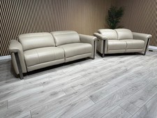 Furniture Village GISELLA Style Leather 3 + 2 Seater Power Recliner Sofa Set