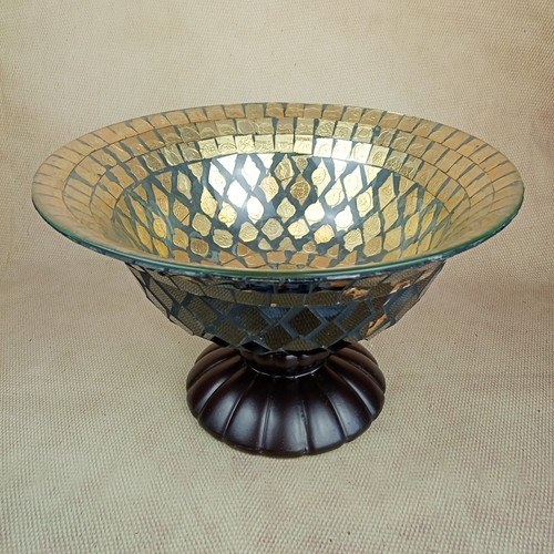 Vintage gold mosaic glass - ⭐,