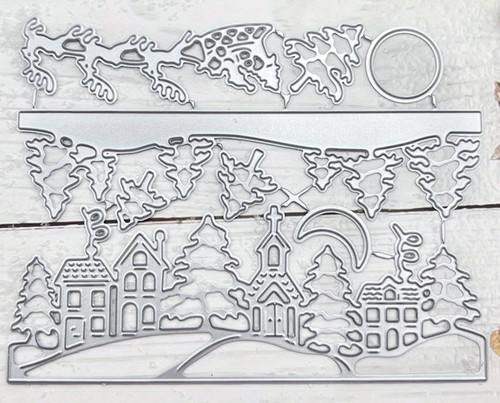 Christmas village scene - christmas,