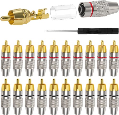 Rca male plug - 20, connectors