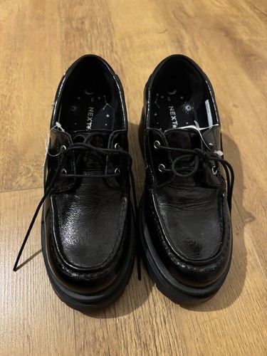 Bnwt next girls black leather - bnwt,