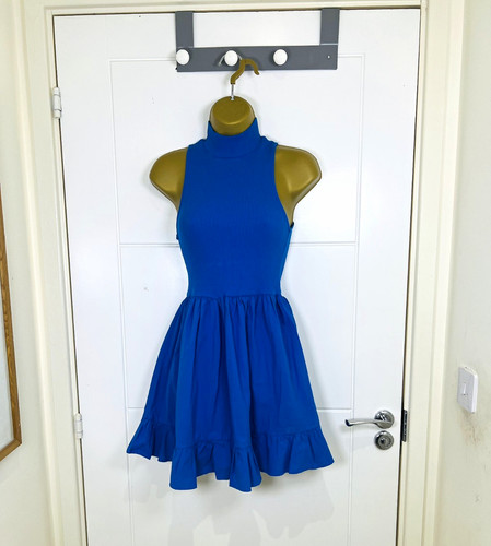 Zara skater dress blue high - skater,