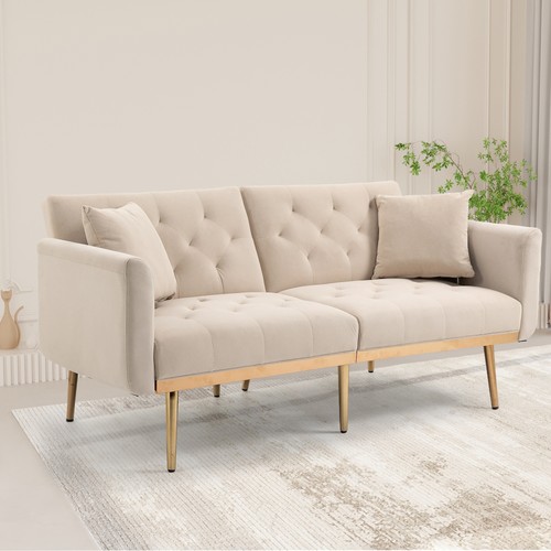 Fabric double sofa bed - sofa,