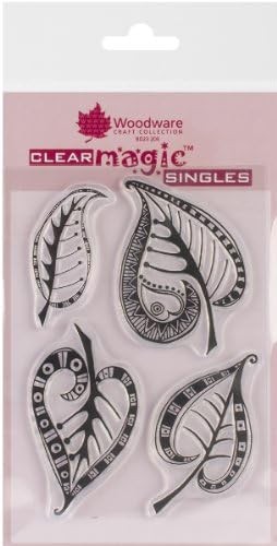 Woodware clear stamps leaf - -,