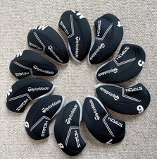 Black TaylorMade Stealth Neoprene Golf Iron Covers Headcover 10Pcs UK Stock