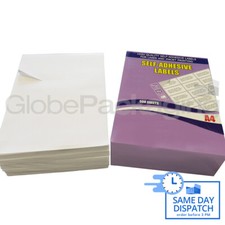 A4 SHEETS OF QUALITY SELF ADHESIVE STICKY LABELS - LASER INKJET PRINTERS COPIERS