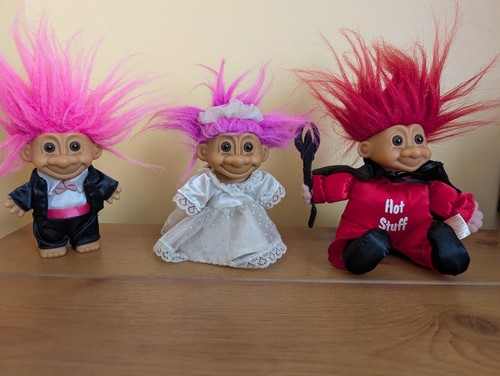 Troll dolls bride - groom,, &