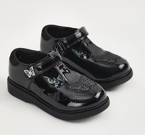 Girls black patent - patent, up