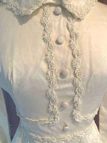 Vintage wedding dress 60s long - wedding,