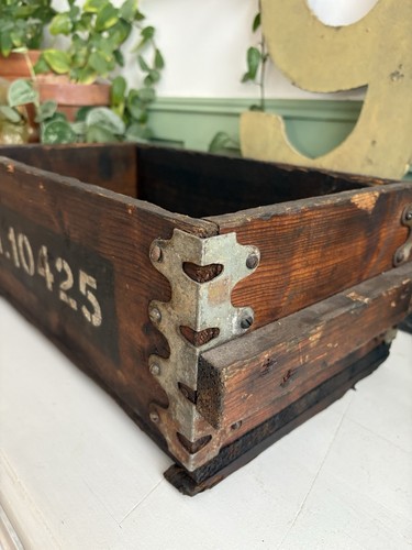 Antique wooden railway crate - antique,