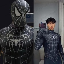 Mens Black Spiderman Costume