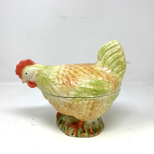 Vintage ceramic hen egg - vintage,