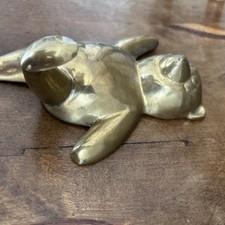 Vintage brass teddy bear - vintage,