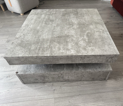 Grey square wood - grey,