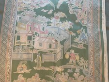 Jonelle 1980 ‘Ban Thai’ Light Green & Pink Oriental Floral Garden  65x50cm