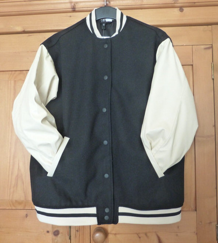 Ladies black cream bomber - ladies, h&m