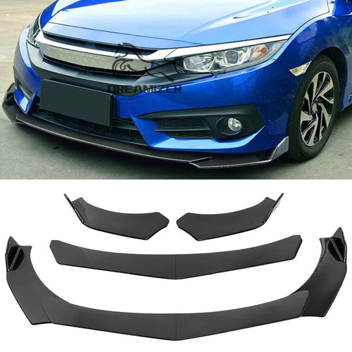 Carbon fiber front bumper lip - carbon,