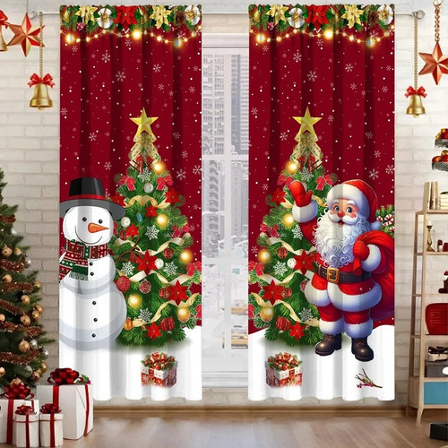 Christmas curtain merry - christmas,