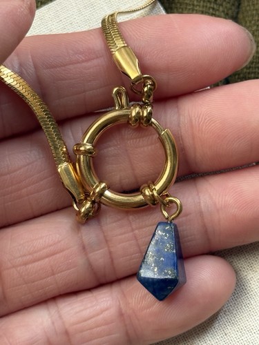 Gold toggle necklace - gold,