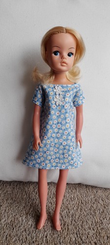 Homemade blue floral dress for - blue,