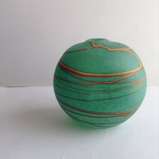 Will Shakspeare? Closed Green 'Random'? Pebble Vase Or Scent Bottle (no Stopper)