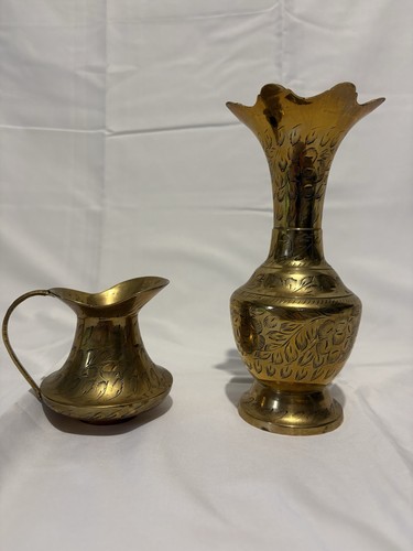 Vintage indian etched brass - vintage,