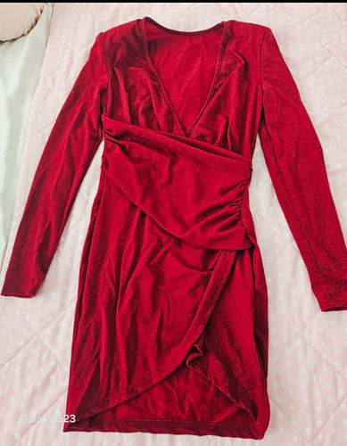 Zara women red wrap dress - wrap,