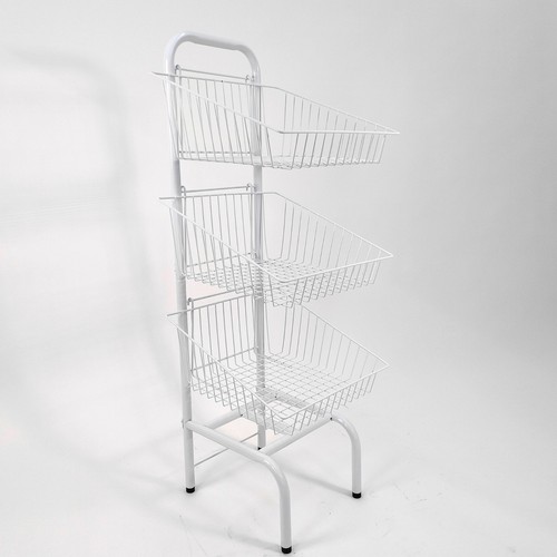 Tier white wire basket - 3,