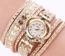 Ladies, girls  Unusual Wraparound Rhinestone bracelet style Quartz watch. .