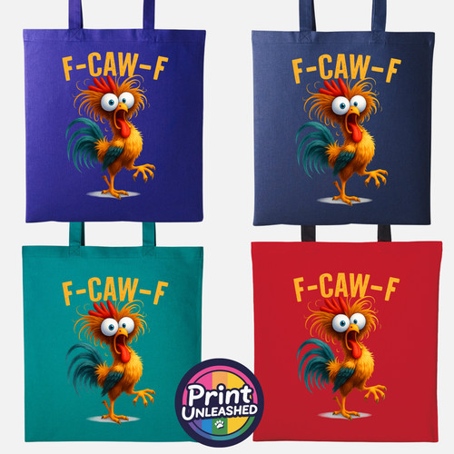 Caw tote bag funny - f-caw-f,