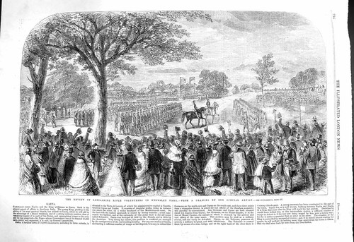 Original old antique print - old,