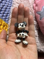 Vintage Bullyland Disney Mickey Mouse - Black And White Hand Painted Figure