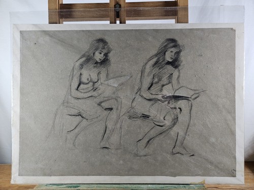 Original vintage life drawing - vintage,