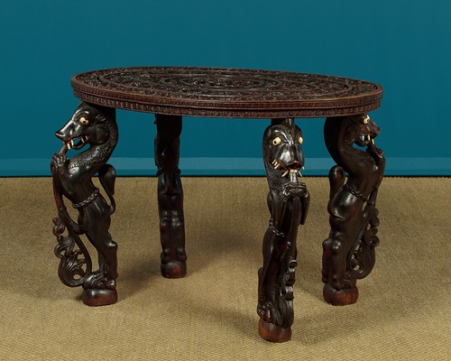 Antique carved anglo indian - carved,