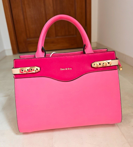 Tom eva pink saffiano faux - pink,