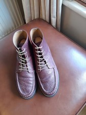 Superdry Detroit Moc toe Boots Men's Size UK 7 - EU 41 Burgundy Leather VGC