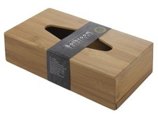Eco-Friendly Bamboo Wooden Tissue Box Sliding Bottom Rectangular