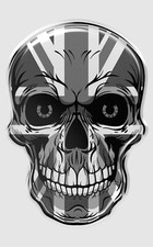 Union Jack Black Skull Shape
