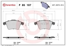 P 85 107 BRAKE PAD SET, DISC