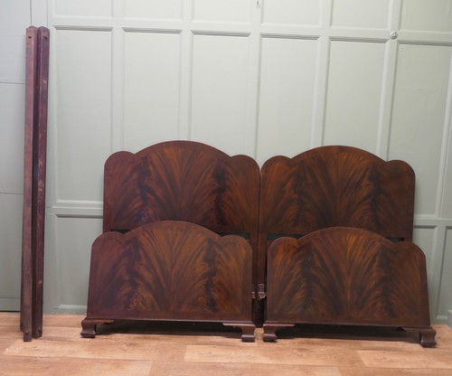Pair art deco twin beds - art,