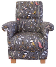 Tweety Birds Grey Fabric Children's Chair Armchair Boys Girls Seat Nursery Kids
