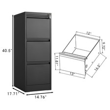 3-Drawer File Cabinet
