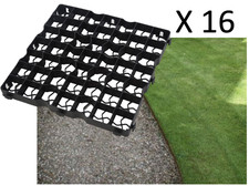 16 xDRAVEWAY PVC Grass Grid Paver Base Greenhouse Deck Path Turf Lawn Shed Garde