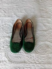 Boden Suede Green Flat Shoes
