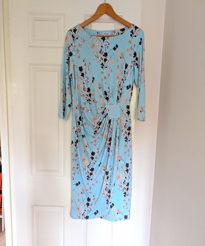 Damart blue floral - blue, ruched