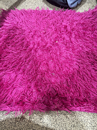 Pink shaggy faux fur - pink,