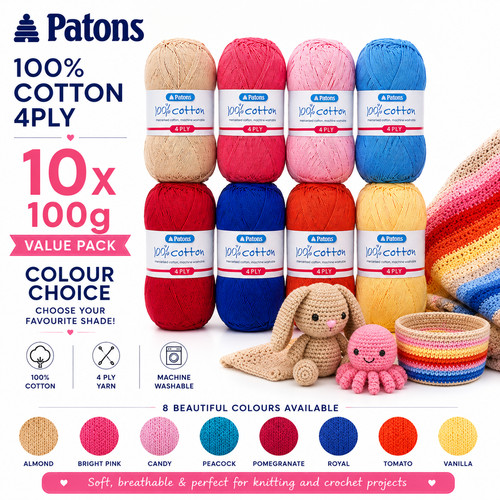 Patons 100 cotton - 4, ply