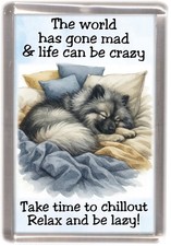 Keeshond Dog Fridge Magnet by