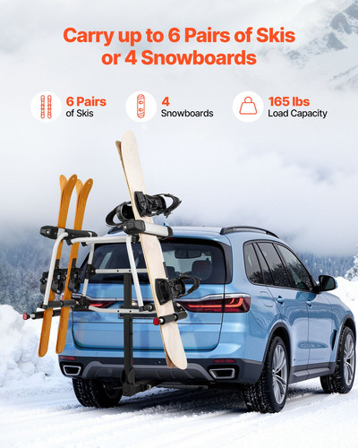 Hitch mounted ski snowboard - hitch,